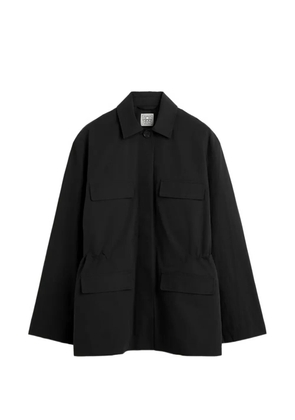 TOTEME collared drawstring jacket black