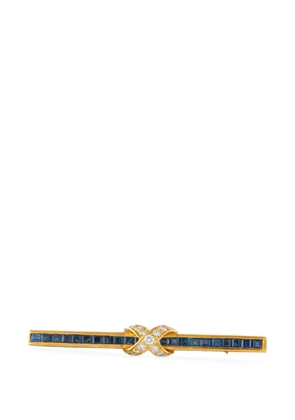 LB Exclusive sapphire and diamond brooch - Gold