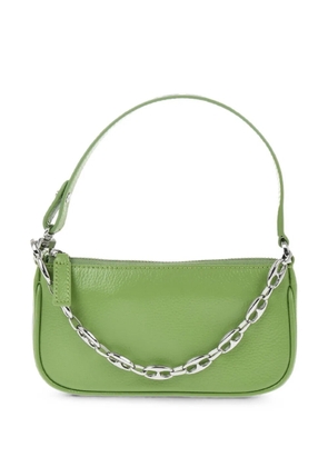 BY FAR Rachel chain-link leather mini bag - Green