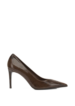 Sergio Levantesi snakeskin-effect pointed-toe pumps - Brown