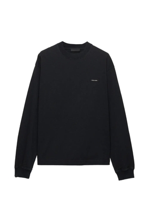 Prada long-sleeved cotton T-shirt - Black