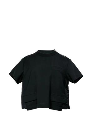sacai zip-detail T-shirt - Black