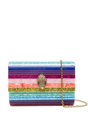 Kurt Geiger London Party Eagle striped clutch bag - Pink