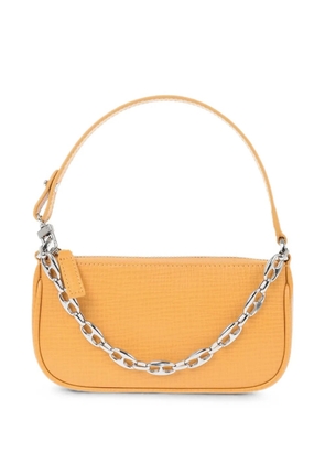 BY FAR mini Rachel embossed-leather shoulder bag - Orange