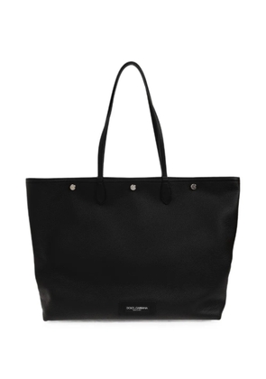 Dolce & Gabbana Essenza grained leather shoulder bag - Black