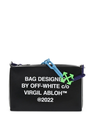 Off-White logo-print chain-link shoulder bag - Black