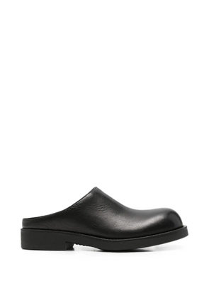 MM6 Maison Margiela Biker leather mules - Black