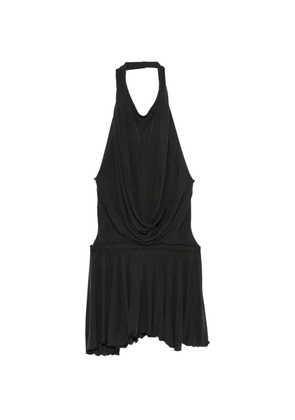 Aya Muse Soma draped open-back mini dress - Black