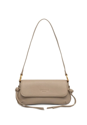 TWINSET logo-debossed knot-detail tote bag - Neutrals
