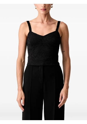GUESS USA floral-lace corset top - Black