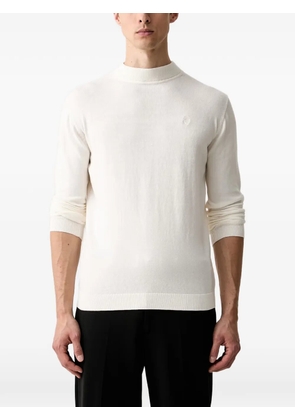 Karl Lagerfeld logo-patch mock-neck sweater - Neutrals