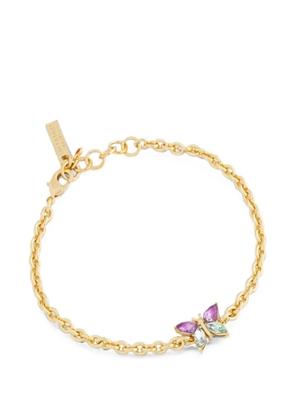 Kurt Geiger London crystal-butterfly cable-link bracelet - Gold