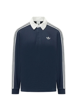 adidas 3-Stripes rugby long-sleeve polo - Blue