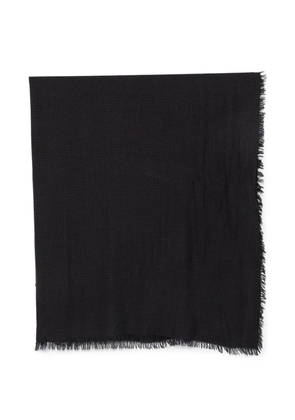 Faliero Sarti Derna check frayed scarf - Blue