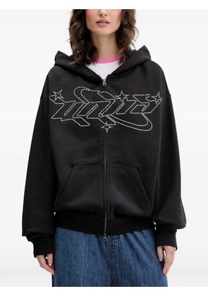 Vans rhinestone-embellished zip-up hoodie - Black