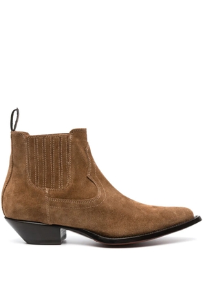 Sonora mini Hidalgo suede ankle boots - Brown