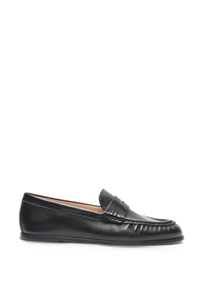 Stuart Weitzman Spencer ruched-detail leather loafers - Black