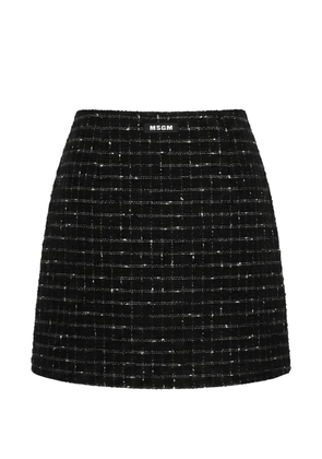 MSGM check-pattern wrap skirt - Black