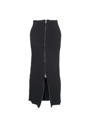 Muller Of Yoshiokubo midi crinkled-effect zip-fastening skirt - Red