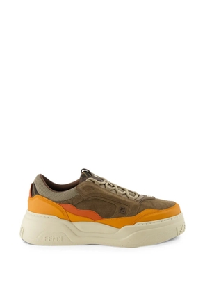 FENDI Force FF-logo sneakers - Brown