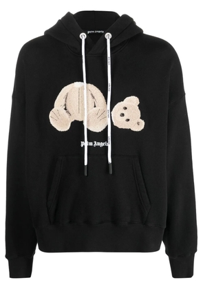 Palm Angels teddy bear print hoodie - Black