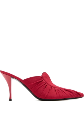 NEOUS Kochab ruched mules - Red