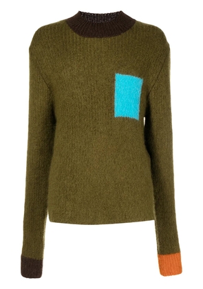 Jacquemus color-block crewneck sweater - Green