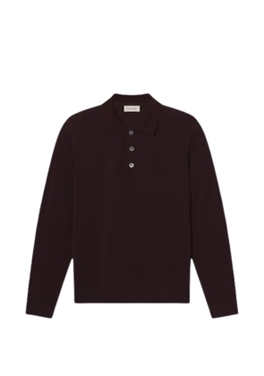 FRAME long-sleeved piqué polo shirt - Red