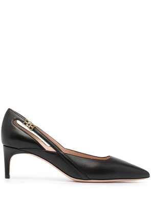 Bally Elsa B-Chain-plaque leather pumps - Black