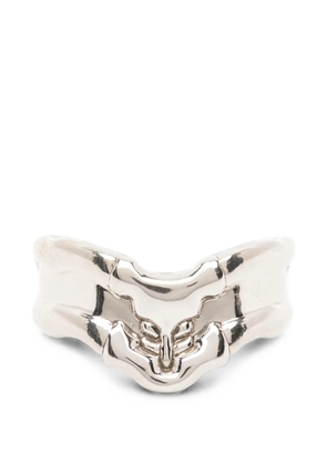 Alexander McQueen skeletal cuff bracelet - Silver