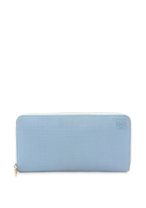Loewe Pre-Owned 2010s Linen zip-around wallet - Blue
