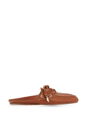 Ancient Greek Sandals Naveta lace-up ballet flats - Brown