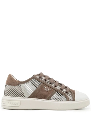 Bally mesh-panelled lace-up sneakers - Brown