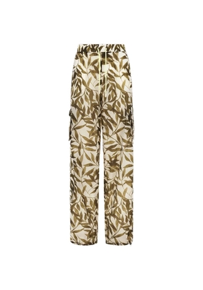 Herno floral-print straight-leg trousers - Neutrals