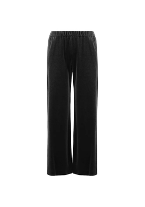F.It elasticated-waistband straight trousers - Black