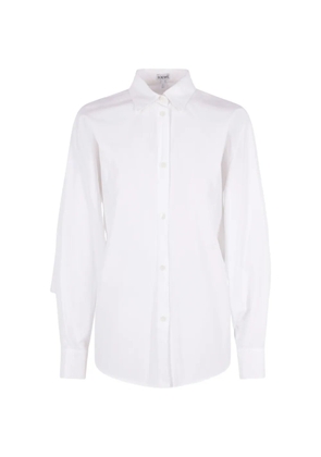 LOEWE Anagram-embroidered batwing-sleeve shirt - White