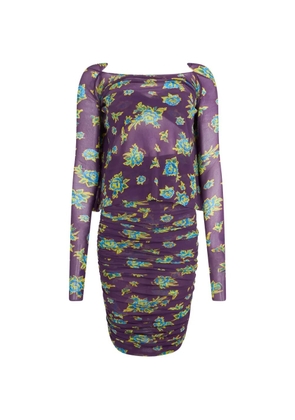 Philosophy Di Lorenzo Serafini floral-print ruched mini dress - Purple