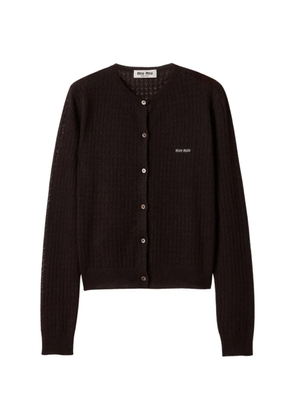 Miu Miu cashmere and silk cardigan - Brown
