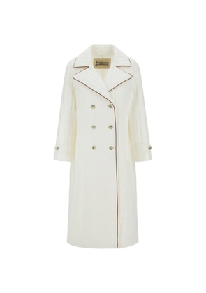 Herno lapel double-breasted coat - White