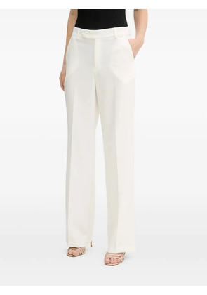 FRACOMINA logo-plaque tapered trousers - White