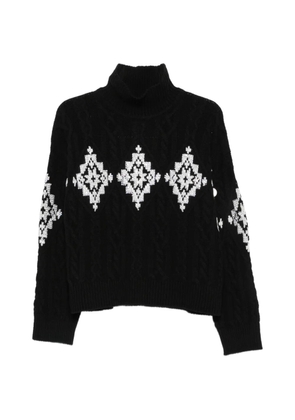 ERMANNO FIRENZE cable-knit sequin-embellished jumper - Black