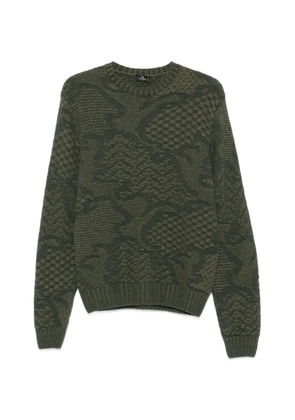 ETRO intarsia-knit crew-neck sweater - Green