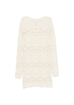 MC2 Saint Barth crochet-knit long-sleeve dress - Neutrals