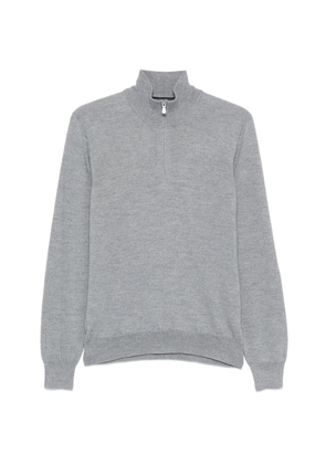 Tagliatore quarter-zip knit - Grey