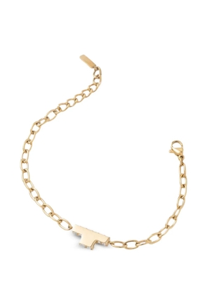 Trussardi logo crystal bracelet - Gold