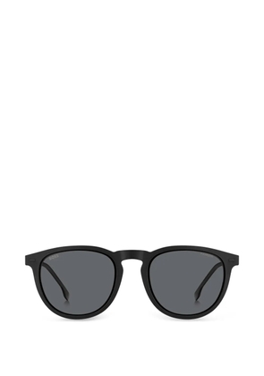 BOSS matte-finish round sunglasses - Black