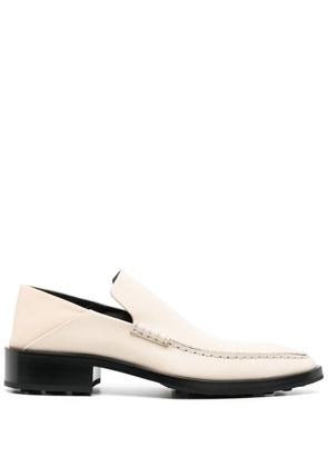 Jil Sander pointed-toe leather loafers - Neutrals