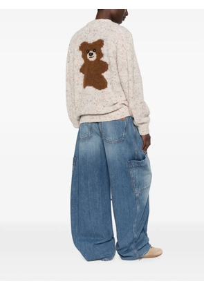 Moschino Teddy Bear buttoned cardigan - Neutrals