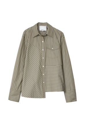 3.1 Phillip Lim asymmetrical striped shirt - Green