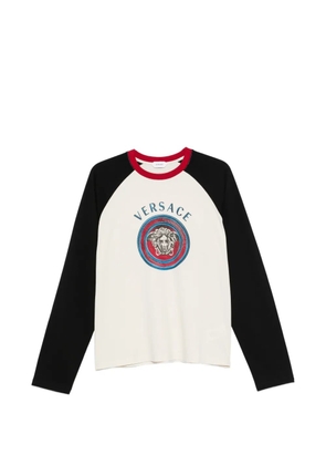 Versace Medusa-print raglan-sleeve T-shirt - Neutrals